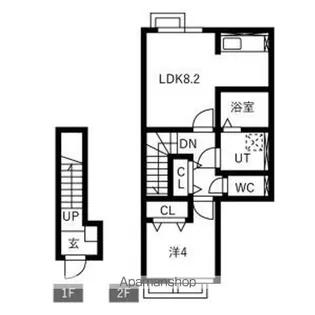 AZUR SOLAIRE (アジュール・ソレール)【203号室】の間取り