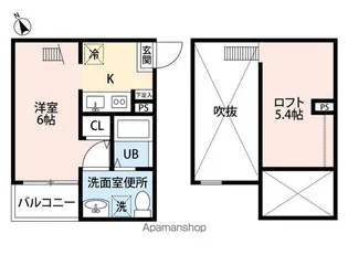 スワンコート【2階】の間取り
