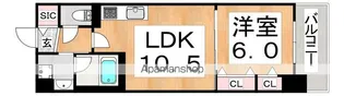グランセジュール大国町【11階】の間取り