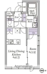 アトリオフラッツ日暮里【3階】の間取り