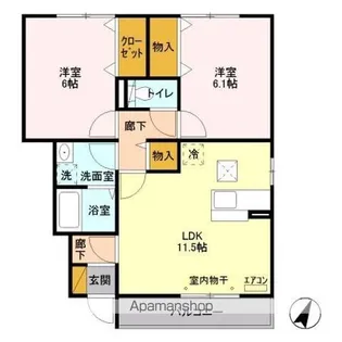 イーズフィールド A【1階】の間取り