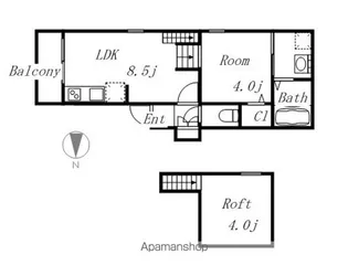 リアンジュ志賀本通【1階】の間取り