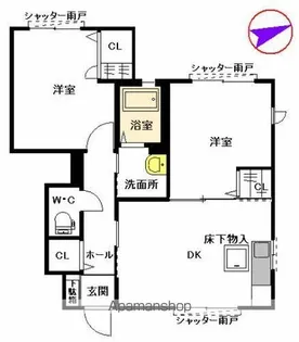 ラ フォーンⅡ A棟【1階】の間取り