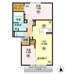 VILLA PATIO【1階】の間取り