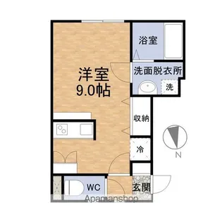 コレスポンド大野【105号室】の間取り
