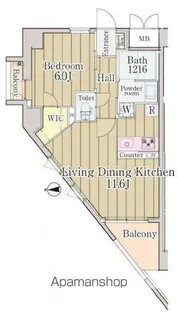 グランクリュ新宿御苑【8階】の間取り