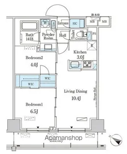 パークアクシス赤羽南【9階】の間取り