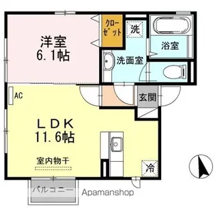 アリーヴィオ鉄砲町【2階】の間取り