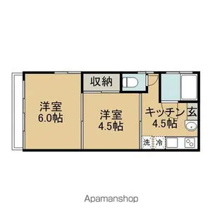リゾネット井上【102号室】の間取り