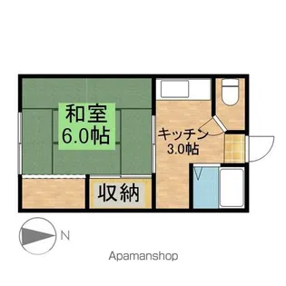 ハイツ西中田【205号室】の間取り