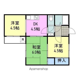 コーポラスミササ【2階】の間取り
