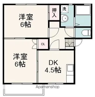 サンテラス田島A【202号室】の間取り