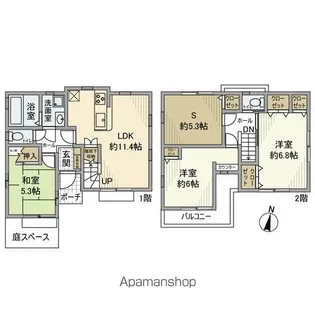 東京都東村山市恩多町1丁目【一戸建】の間取り