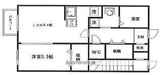あす都大谷【103号室】の間取り