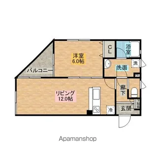 フェリオOGAWA A棟【105号室】の間取り