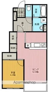ベネメゾン中坪【1階】の間取り