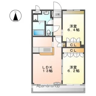 ウエストクリーク【2階】の間取り