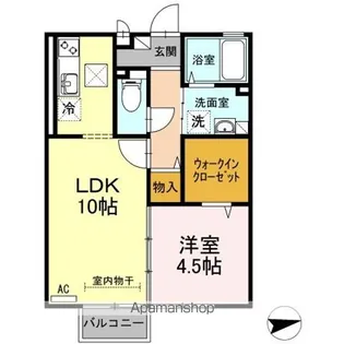 レセンテ住吉【1階】の間取り