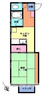 コーポ石川【203号室】の間取り