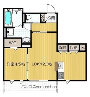 カリーナゲート【202号室号室】の間取り