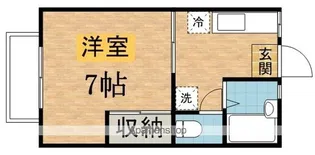 セレクト堀之内B棟【1階】の間取り