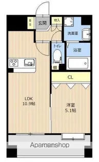 LIBTH新町【4階】の間取り