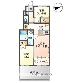 PLAINE掛尾【1階】の間取り