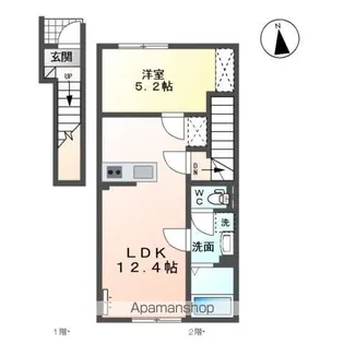 仮)リバーヒルズ亀山【2階】の間取り