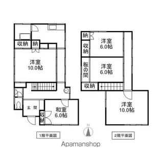 山形県鶴岡市若葉町【一戸建】の間取り