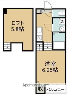 ハーモニーテラス卸町STA【2階】の間取り