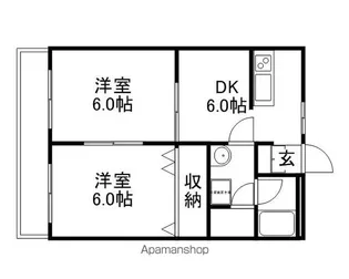 サンプラザ千鳥【202号室】の間取り