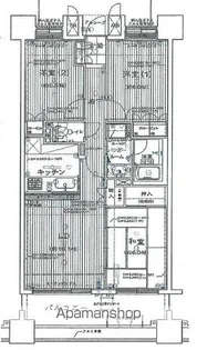 サンデュエル北上【403号室】の間取り