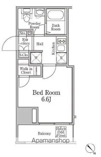 レジディア国立【11階】の間取り