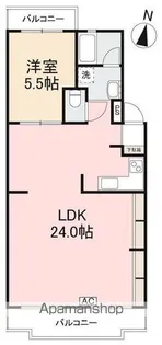 宮脇マンションB棟【302号室】の間取り