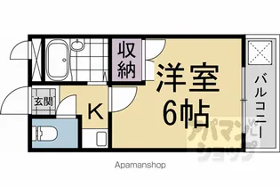 エトワール桂【206号室】の間取り