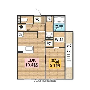 フレア【201号室】の間取り