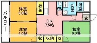 FULL HOUSE KOKURA(フルハウス小倉)【202号室】の間取り