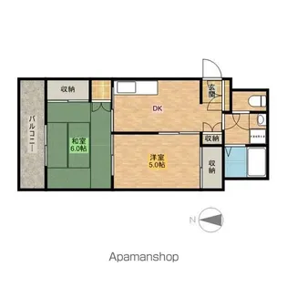 ロイレジデンス清水【2階】の間取り