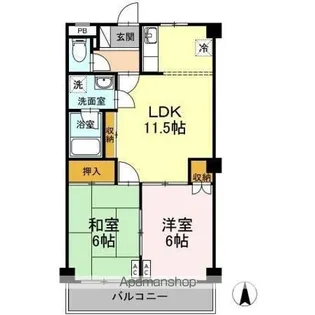ロイヤルガーデン杉山【3階】の間取り