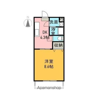 丘の上のマンション【305号室】の間取り