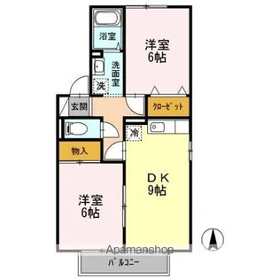 セジュール・ヨコイ【2階】の間取り