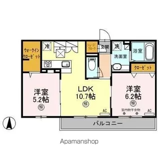 ロイジェントパークス レイクタウン Ⅲ O【1階】の間取り