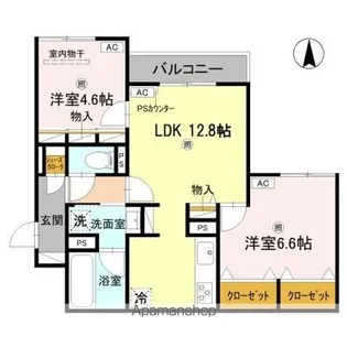 クラシスト新金岡【301号室】の間取り