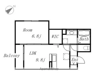 愛知県名古屋市中区平和2丁目【アパート】の間取り