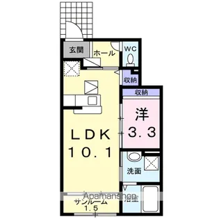 アムールⅡ【1階】の間取り