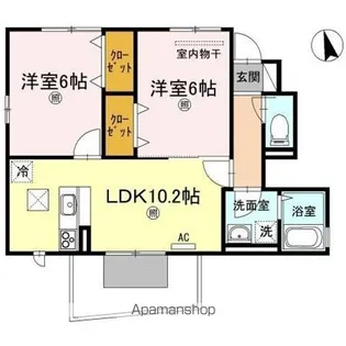 コートビレジ屋島Ⅱ B棟【1階】の間取り