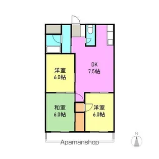 シティパレス柿島【303号室】の間取り