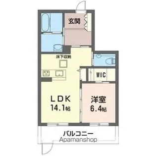 燈月庵【102号室】の間取り