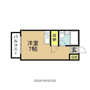 サンシャイン六本松【107号室】の間取り