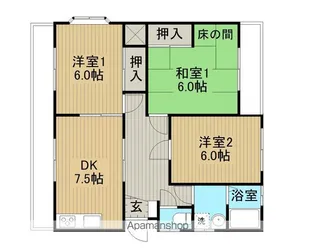 コーポ牛山【305号室】の間取り